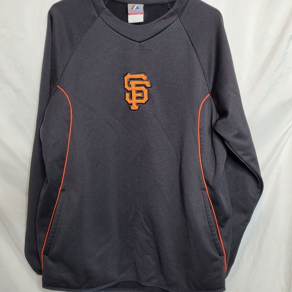 SF Giants Majestic Thermabase MLB Pullover Shirt Medium Polyester - Picture 1 of 14
